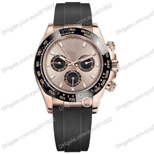 Reloj de oro rosa para hombre 2813 Sports Automatic Mechanical m116515ln 40 mm Dial Correa de caucho Sin cronógrafo Bisel de cerámica Reloj para hombre m116515ln-0059 116515 116508