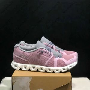 Gratis verzending heren hardloopschoenen wolk 5 rose eclipse chambray nimbus legering designer sneaker oncoluds alle zwarte gletsjer grijs witte dames trainer maat 36-45 met doos