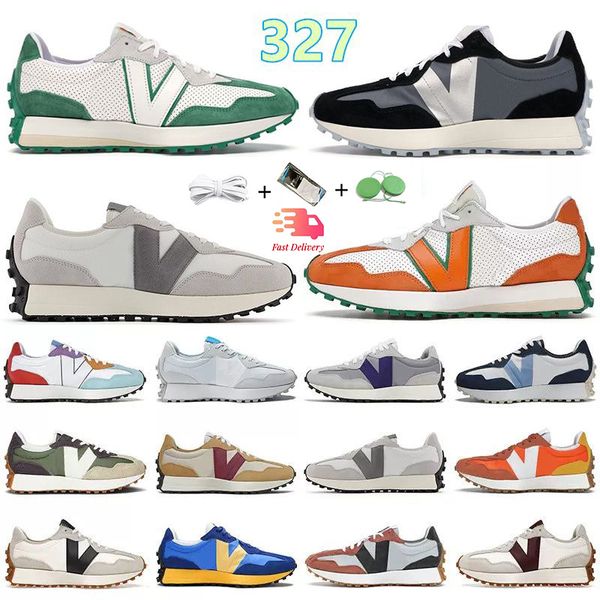 Chaussures de course pour hommes Nouveau 327 327s Baskets Noir Bleu Orange Marron Gris Bourgogne Sel de mer Fumée Virtuel Violet Casablanca Vert Orange Hommes Femmes Baskets de sport