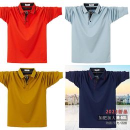 Hommes S 23 chemise surdimensionnée Plus gros revers à manches longues T-Shirt affaires lâche Guy 2137 livraison directe Ot70F