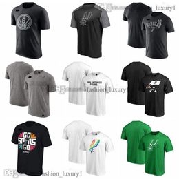 Hommes San Antonio '' Spurs '' T-shirt en jersey de basket-ball imprimé mode homme T-shirt Top qualité coton mode t-shirts décontractés vêtements à manches courtes