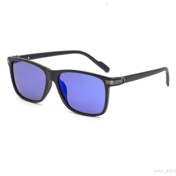 Hombres santos de gafas de sol pulido cepillado acabado chapado en platino metal pieza rectangular lentes gris café borde dorado decoración de tornillo Premire negro hombre glas