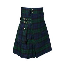 Mens Scottish Style traditionnel Highland Tartan Kilt Vintage Pantalons à carreaux jupes