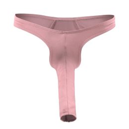 Mens sexy olifant neus zakje slijsten lange peni open schede ondergoed slipje t-back string lage toegenomen onderbroek mannelijke lingerie a50