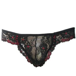 Mens Sexy Lace Underwear G2929 Floral Lace Pouch Bikini Mens bikini slips C-thru stretch Lace2423