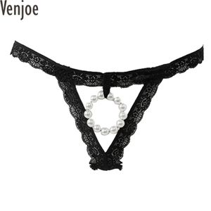 Heren sexy parel ring kant T-back slips open kruis bikini ondergoed hoge rekbare string fancy lingerie dating nacht onderbroeken 240110