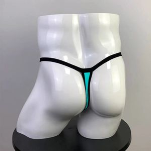 Mens sexy string lingerie t terug ondergoed g-string slips uitpuiling zakje lage taille bikini elastische onzichtbare onderbroek 240506