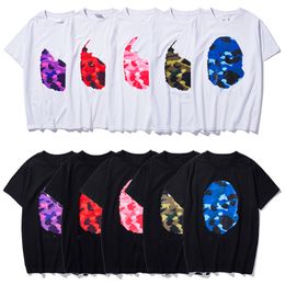 Mentiers de chemise pour hommes T-shirts Femmes Tshirts Tee Graphic Vêtements vêtements Shark Tshirt Coton Camouflage zip Imprime Camo Glow in the Dark High Street Hipster 2023