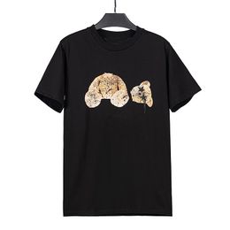 Chemise pour hommes pour homme Designer Tshirt T-shirts Vêtements pour femmes Femme Chemise Col rond Manches courtes Coton Lettre animale Imprimer Ours Amoureux de la mode T-shirt décontracté Hip Hop Tops