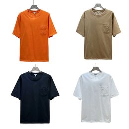 Chemise pour hommes Vêtements pour hommes Designer à manches courtes Version haute Lowe Marque Mode Coton Polo Chemise ample Vêtements de haute qualité T-shirts Confort Lowewe Top