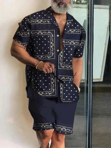 Ensembles de chemises pour hommes Hommes 3D ShirtsShorts Two Piece Sets Hawaii Shirts européens Shirts de luxe Europe