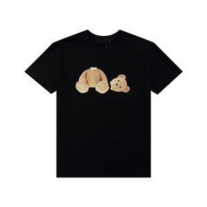 Camisa para hombre Camisetas para hombres Ropa de diseñador Camiseta Mujer Mujer Camisa Cuello redondo Manga corta Algodón Animal Letra Estampado Oso Amantes de la moda Camiseta informal Tops negros