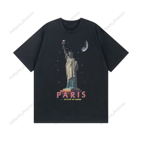 Chemises pour hommes Chemises créatrices paris lettre de luxe Prince graphique Logo Fashion Hommes Femmes à manches courtes Tshirt Version de haute qualité