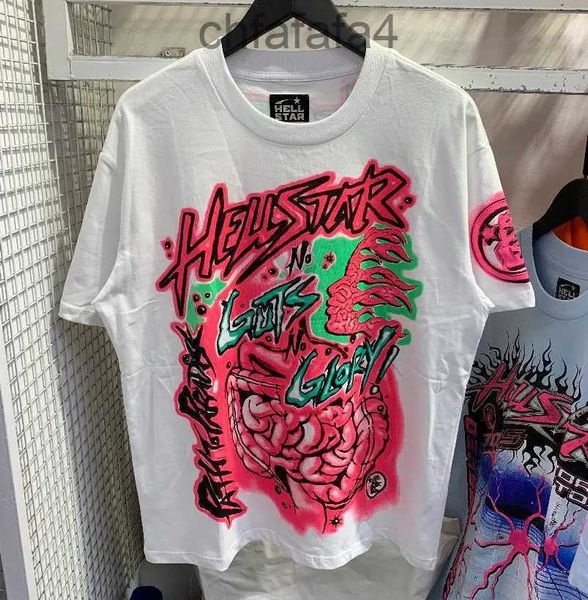 Chemises pour hommes T-shirt surdimensionné Tshirt Hommes Designer T-shirts Hellstar Pantalon Homme Tee Femme Vêtements Vêtements Dessin animé Graphique Graffiti Lettrage Foil Pri I9ej