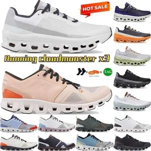 Chaussures pour hommes Cloudmon Cloudster X 3 Undyed Blanc Acai Violet Jaune Eclipse Curcuma Rose Sable Ivoire Cadre Noir Cloud Sports S