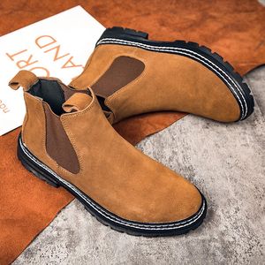 Heren schoenen comfortabel mannen winter warm leer 818 ontwerp mannelijke enkel laarzen lichtgewicht man motorfiets flats 231018 s 153 s