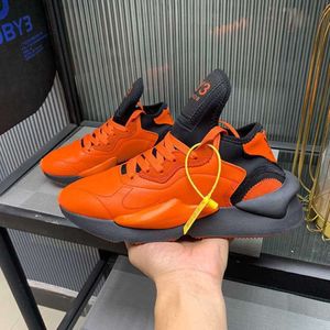 Zapatos para hombres zapatos zapatos kgdb y3 hombres de zapatilla de zapatillas gruesas soledar naranja jogging sports de cuero de cuero deportivo