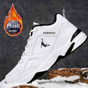 Zapatos para hombres Invierno impermeable cuero, hombre, duradero, sin deslizamiento, entrenamiento de gimnasio de suela de baloncesto al aire libre 240129