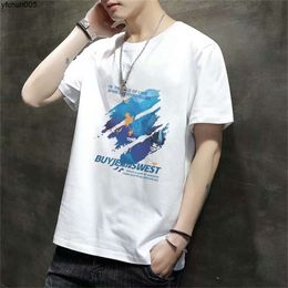 T-shirt à manches courtes pour hommes, nouvelle tendance d'été, édition coréenne, chemise ample, vêtements pour jeunes, Z7m2