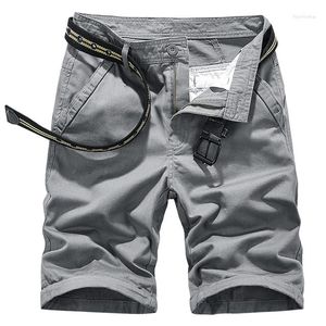 Shorts pour hommes 2023 Multi Pocket Khaki Loose Zipper Plus taille Coton décontracté noir 19