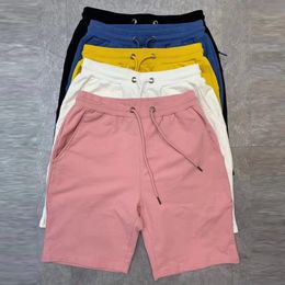 Pantalones cortos para hombre 40KG100KG Verano 100% Algodón Cintura con cordón suave Negro Blanco Amarillo Rosa Casual 4XL 5XL 230522