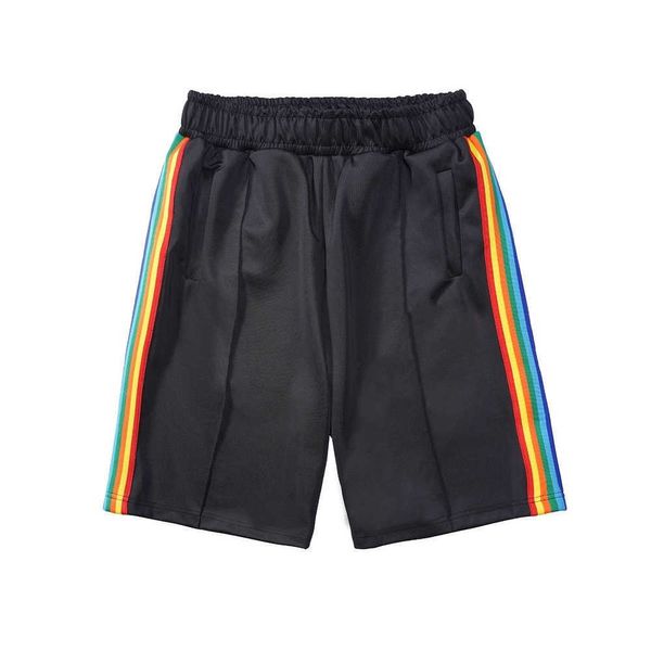 Shorts pour hommes Beach Short Sweatpants rayure décoration multicolore couleur de la mode classique plus la taille designer noir blanc bleu Rainbow lulus