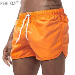 Shorts pour hommes Swimming Swimming Swimmsuit Men Short Quickdry Casual Jogging Surf Loose Sports For Clothing 240513