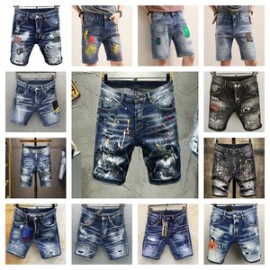 Hommes Shorts Designer Jeans Denim Jeans Hommes Casual Jean Skinny Pantalons De Moto Streetwear Longueur Au Genou Bleu Denim Court Vêtements Pour Hommes