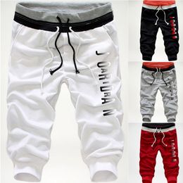 Heren Shorts Drawstring Summer Jogger Casual Fitness Double Rope bijgesneden broek Street Fashion Homme Track Pants S4XL 230519