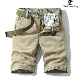 Hommes Shorts à la mode Cargo pour hommes été décontracté multipoches coton mâle Camouflage Bermuda culotte pantalon 230605