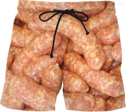 Shorts pour hommes Sausage drôle de maillot de bain surdimensionné surdimension
