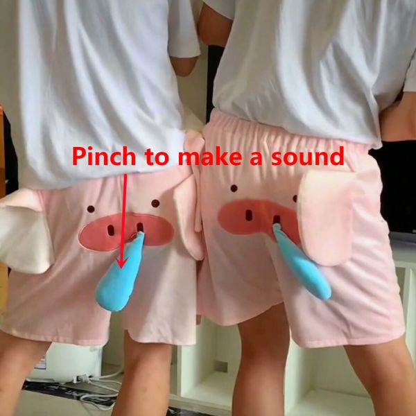 Shorts pour hommes Kawaiis drôle éléphant peut parler dessin animé escargot cochon maison été Couple universel grande taille 230516