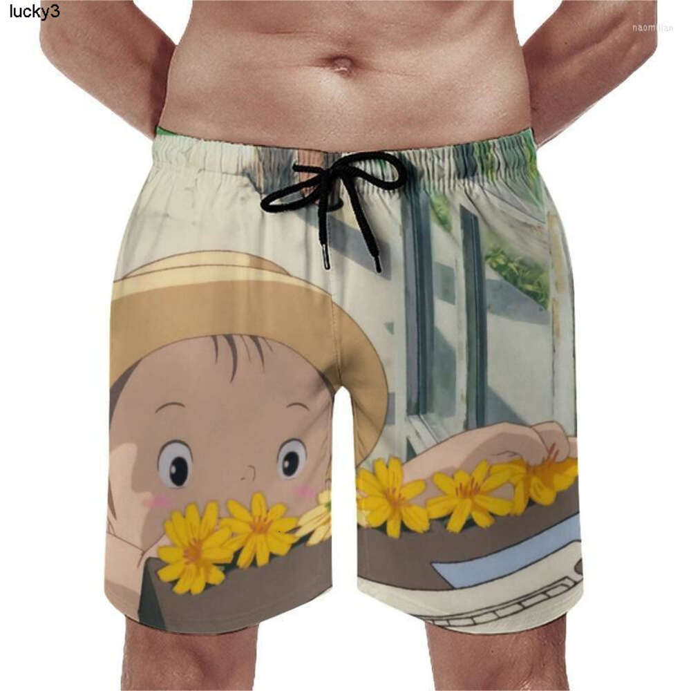 Mens Shorts My Neighbor Totoro Board Mei Adorable Cute Beach Short Pants Print Large Size Swimming Trunks Giftmens Naom22