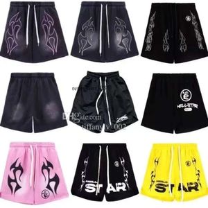 shorts pour hommes plus fleec court hellstar hommes concepteurs décontractés shorts basketball plage coulant fiss high street ins rétro vieux us szie s-xl