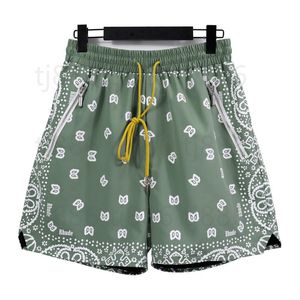 Hommes Shorts Rhude Hommes Shorts Designer Plus Court Hommes Femmes Nager Court Fleur De Cajou Tricot Cordon Capris Hommes Couples Joggers Sportswear Lâche ru Casual B 83R6