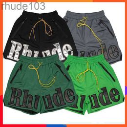 Shorts pour hommes Rhude Mesh Basketball Breffe-DoubleLeryer Sports Embroderie plage Fifth Street Wide Men and Women 7103 TO9N