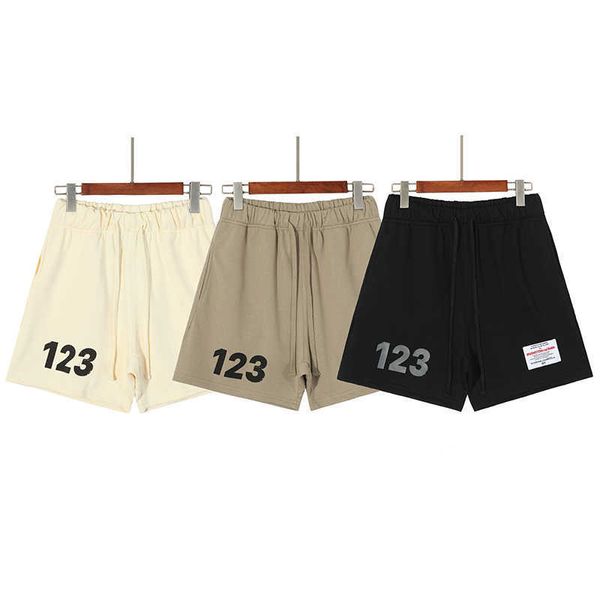 Shorts pour hommes RRR123 American High Street Men Femmes 1 Sports décontractés Pantalon à cinq points Summer Simple Solid Color Hip-Hop Shorts Shorts T221129