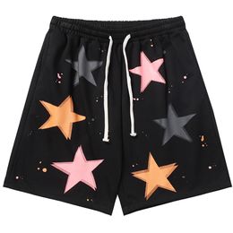 Hommes Shorts Star Print Tempérament Taille Élastique Casual High Street Hiphop Fivepoint Pantalon Basketball shorts 230529