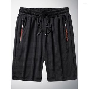 Heren shorts zomer zwart gaas sweatshorts mannen sportkleding ademende nylon rechte korte rijbroek losse casual gym
