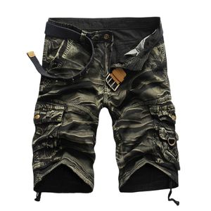 Heren shorts Summer Cargo Shorts Men cool camouflage katoen casual heren korte broek merk kleding comfortabel camo mannen vracht shorts no riem 230329