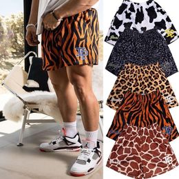 Shorts pour hommes Marque de mode d'été Inaka Power Shorts imprimés léopard Hommes et femmes Casual High Street Sports en vrac Basketball Pantacourt 230323