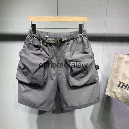 Pantalones cortos de verano Pantalones de hombres grandes Palabos grandes 2023 nueva versión coreana Y2K grunge guapo delgado pantalones cortos de carga delgada menh24220