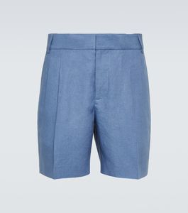 Shorts pour hommes Summer italien Design décontracté pantalon court loro piana en lin bleu short plage