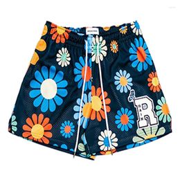 Heren Shorts Summer Outdoor Ryoko Rain Trendy Street Mesh Mens Loose Casual Running Sports knie snel droge strandbroek