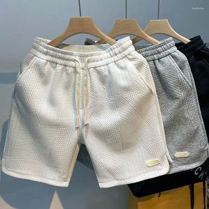 Pantanos cortos de verano corriendo para hombres deportes casual de jogging pantalones cortos patrón de oleada de color sólido
