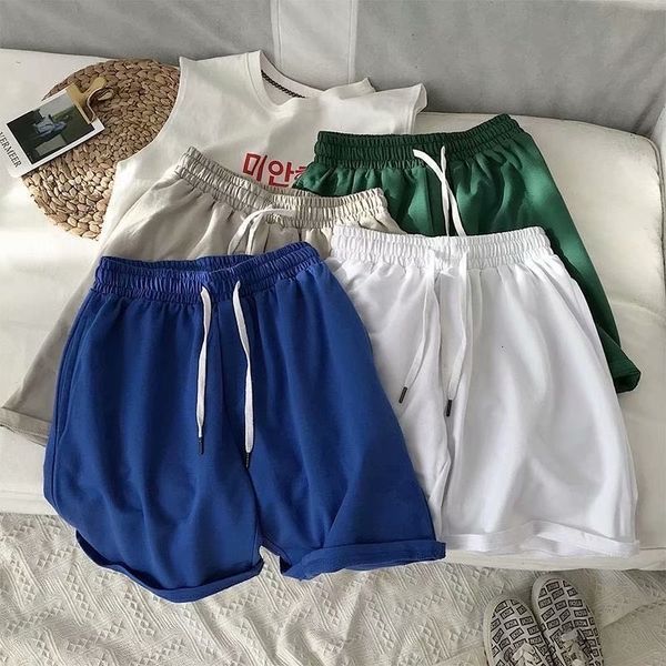 Herrshorts Badbyxor Herr Sommarbyxor Bräda Casual Svart Vit Enfärgad Boardshorts Klassiska kläder Beach Short 230712