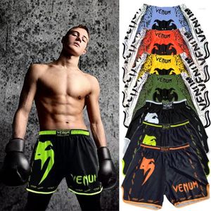 Pantalones cortos para hombres Muay Thai Fighting Fitness Combat Combate Sports Sports Ropa de boxeo impreso MMA Santios de chándal Pretorian Boxeo