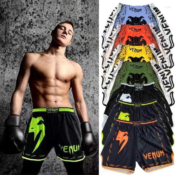 Pantalones cortos para hombres Muay Thai Fighting Fitness Combat Combat Pantalones deportivos Ropa de boxeo impreso MMA CYETRADORES Pretoriano Boxeo No4L