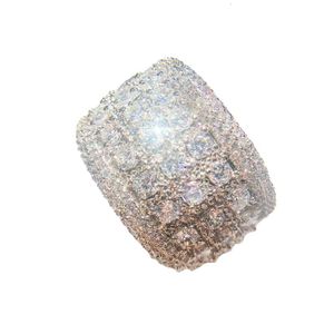 Mens Sier Diamond Stones Ring Hoge kwaliteit mode bruiloft verlovingsringen voor vrouwen