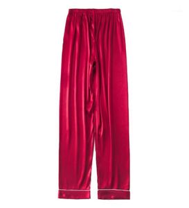Mens Silk Satin Pyjamas Pyjamas Pants Lounge Slaapbodemgrootte L3XL plus 3 kleuren Men039S Sleepwear3957352
